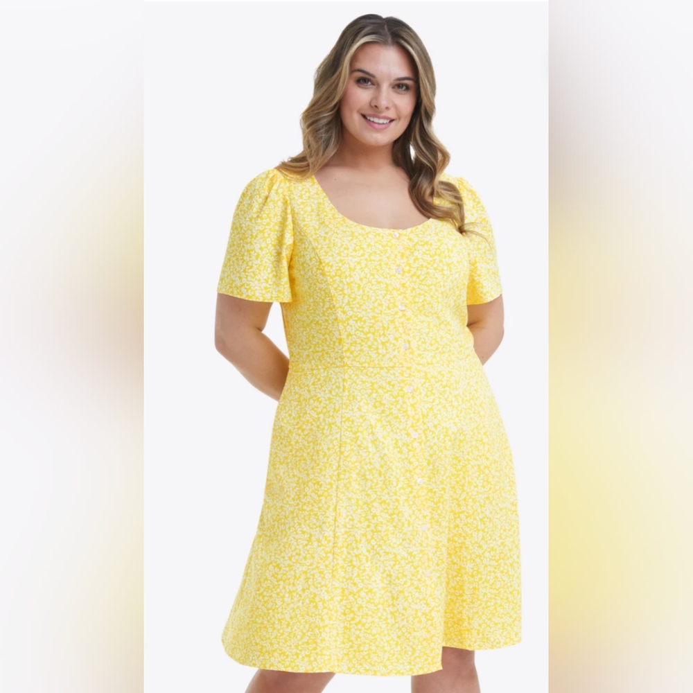 NWT Draper James Bonnie Mini Dress in Golden Floral - Size 24
